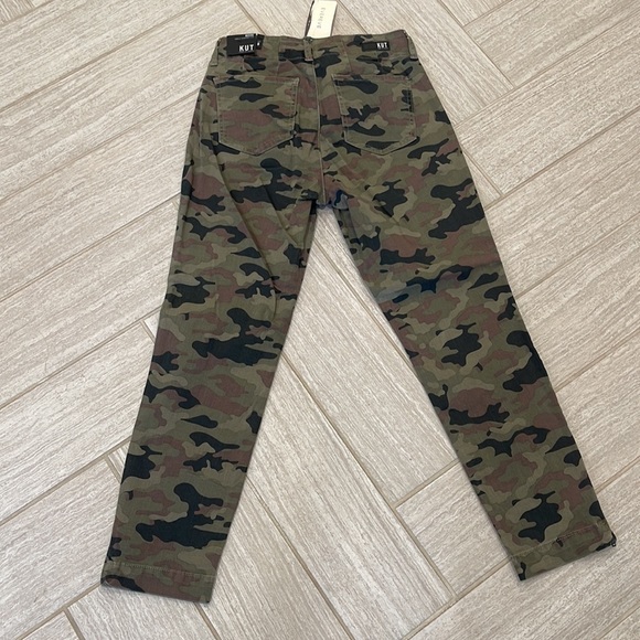 Kut from the Kloth Reese zip ankle straight leg camo jeans - Picture 6 of 8